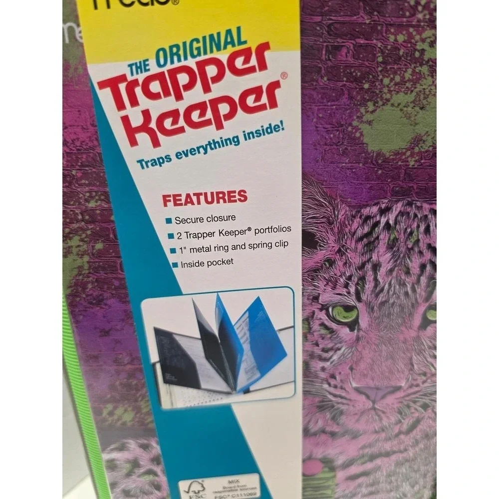 Set of 2 Mead Original Trapper Keeper binders featuring retro 80s and 90s design